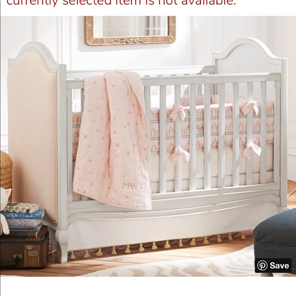 Pottery barn crib bumper!